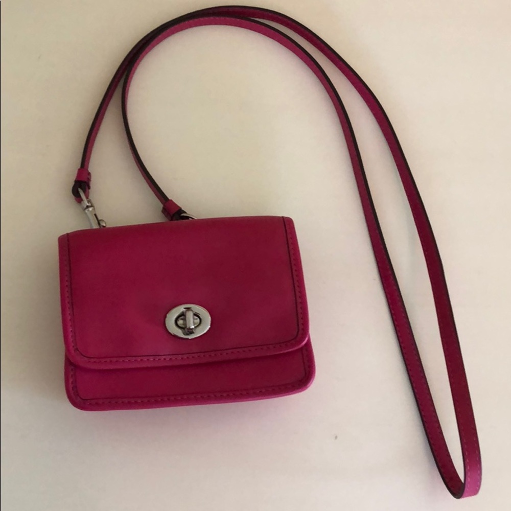 Pink Coach tiny crossbody
